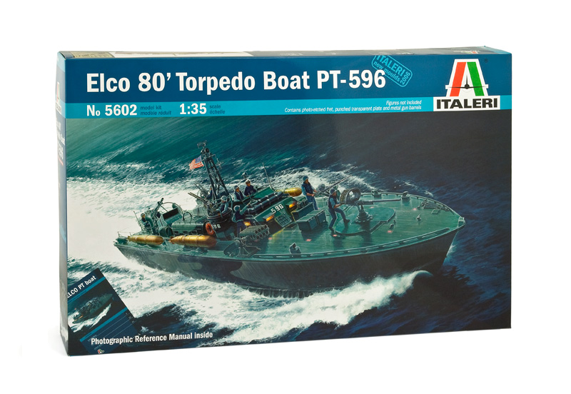 タミヤ イタレリ 5602 1/35 ELCO 80フィート魚雷艇 PT-596 プラモデル